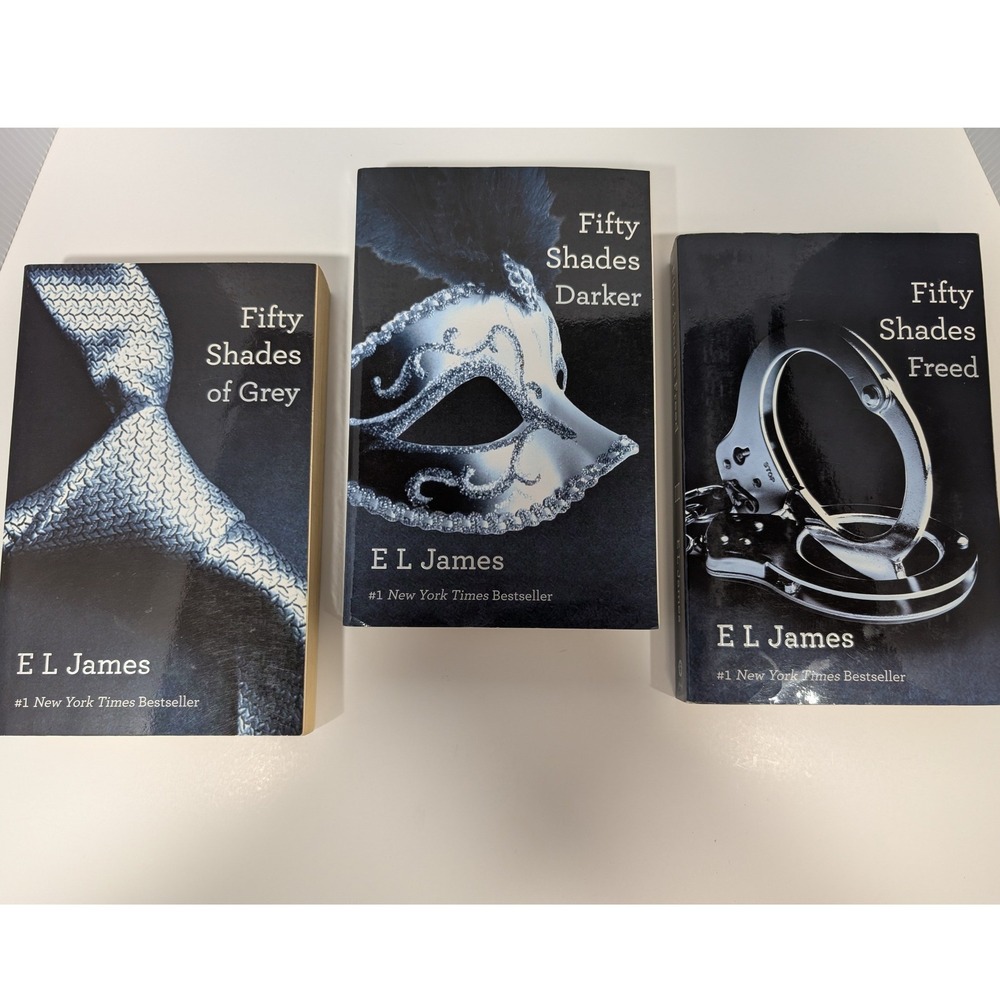 Fifty Shades Trilogy E L James 3 Book Set Grey Darker Freed Paperback Romance